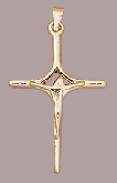 Crucifixo folheado a ouro 18k PS0093