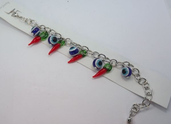 Pulseira de Pimenta com Olho Grego